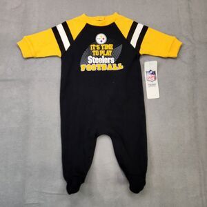 NWT NFL Pittsburgh Steelers Baby IT'S TIME TO PLAY Sleeper Size 0-3 M Gerber